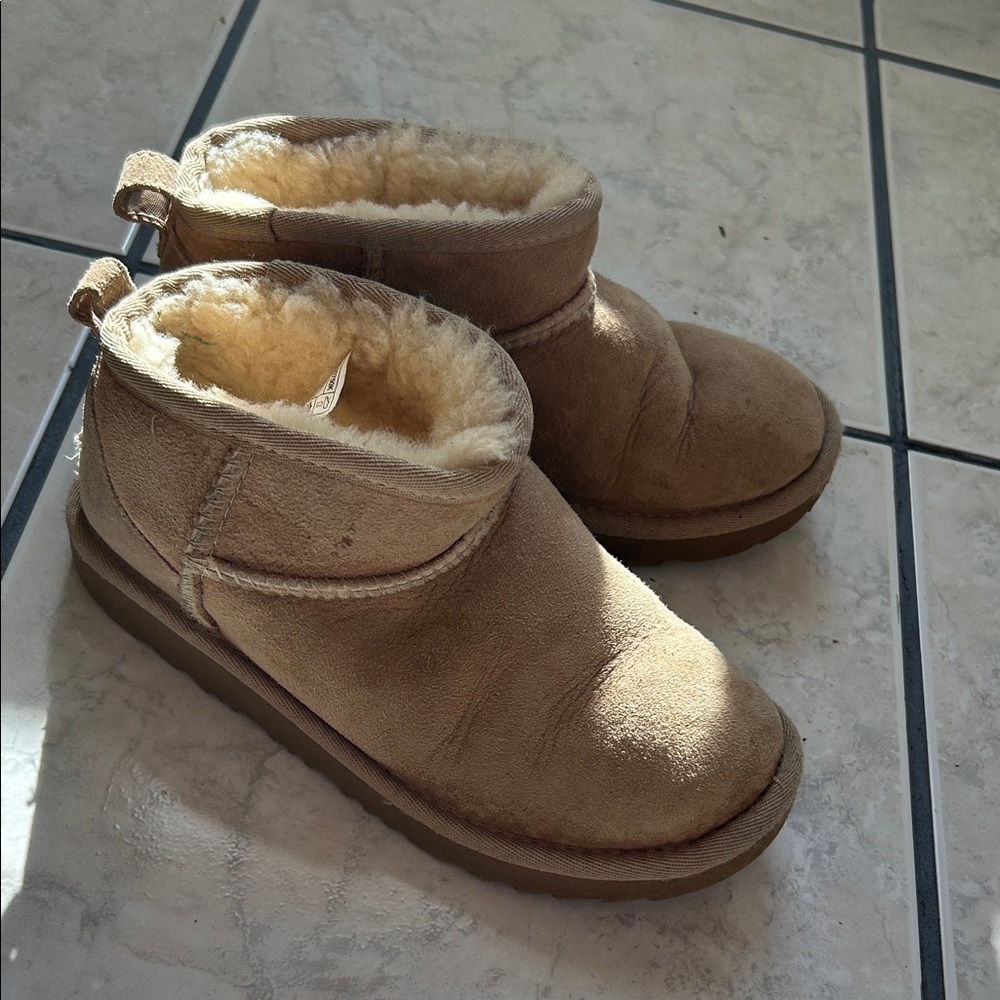 UGG sand micro mini kids boots